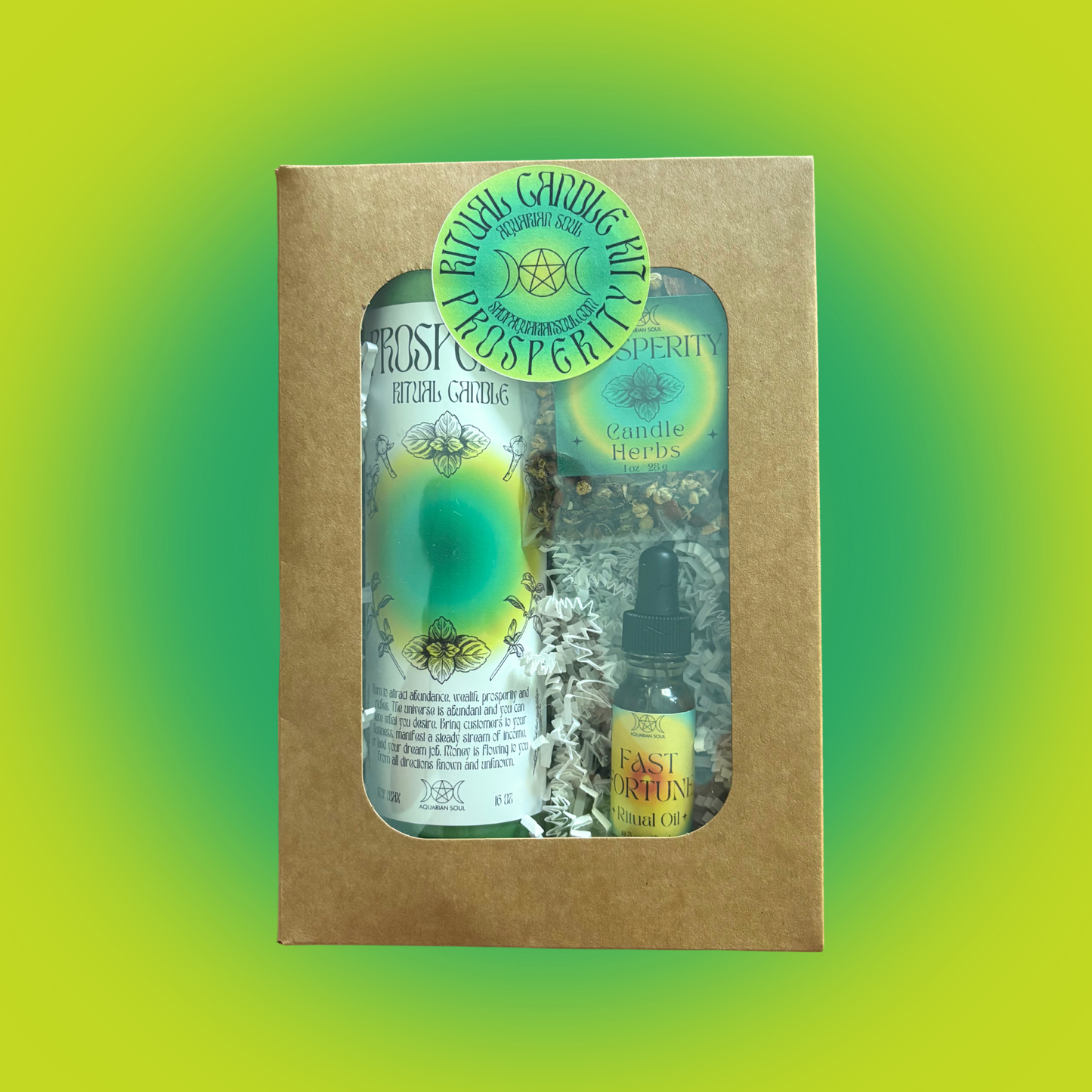 Prosperity 7 Day Ritual Candle Dressing Kit