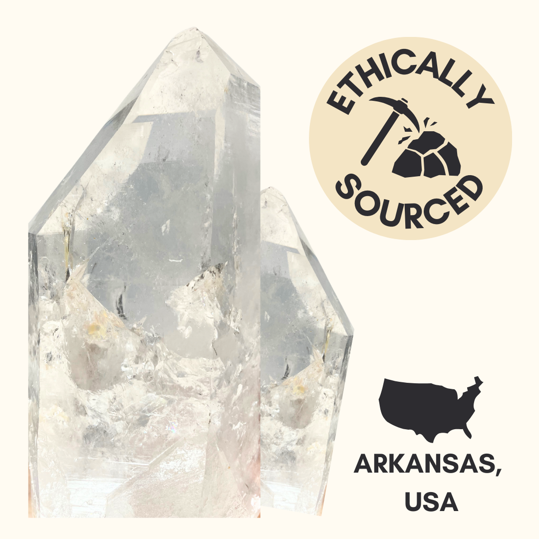 Quartz Cluster Large Yin Yang Orange & Gray Hues