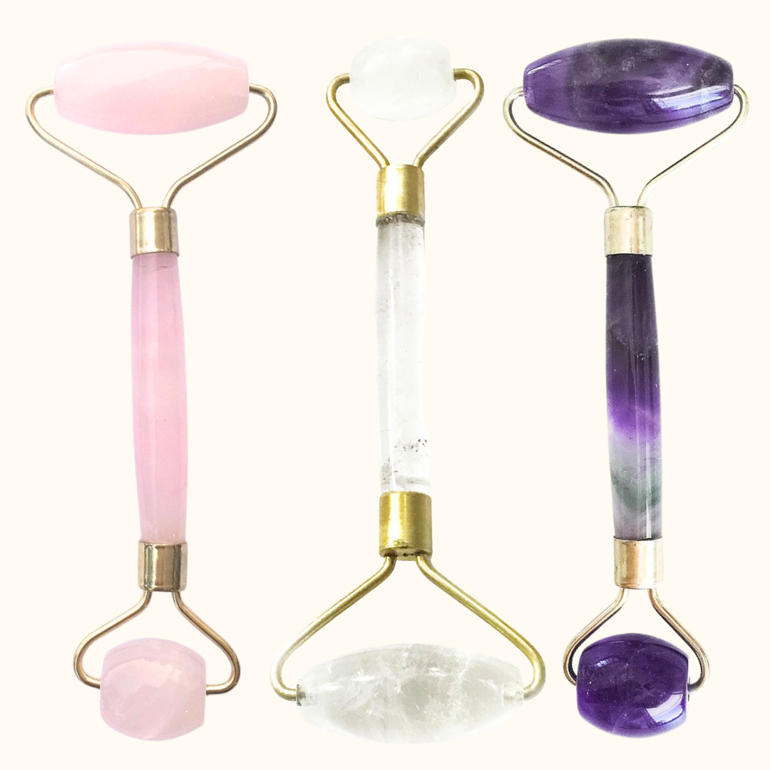 Clear Quartz Gemstone Facial Roller