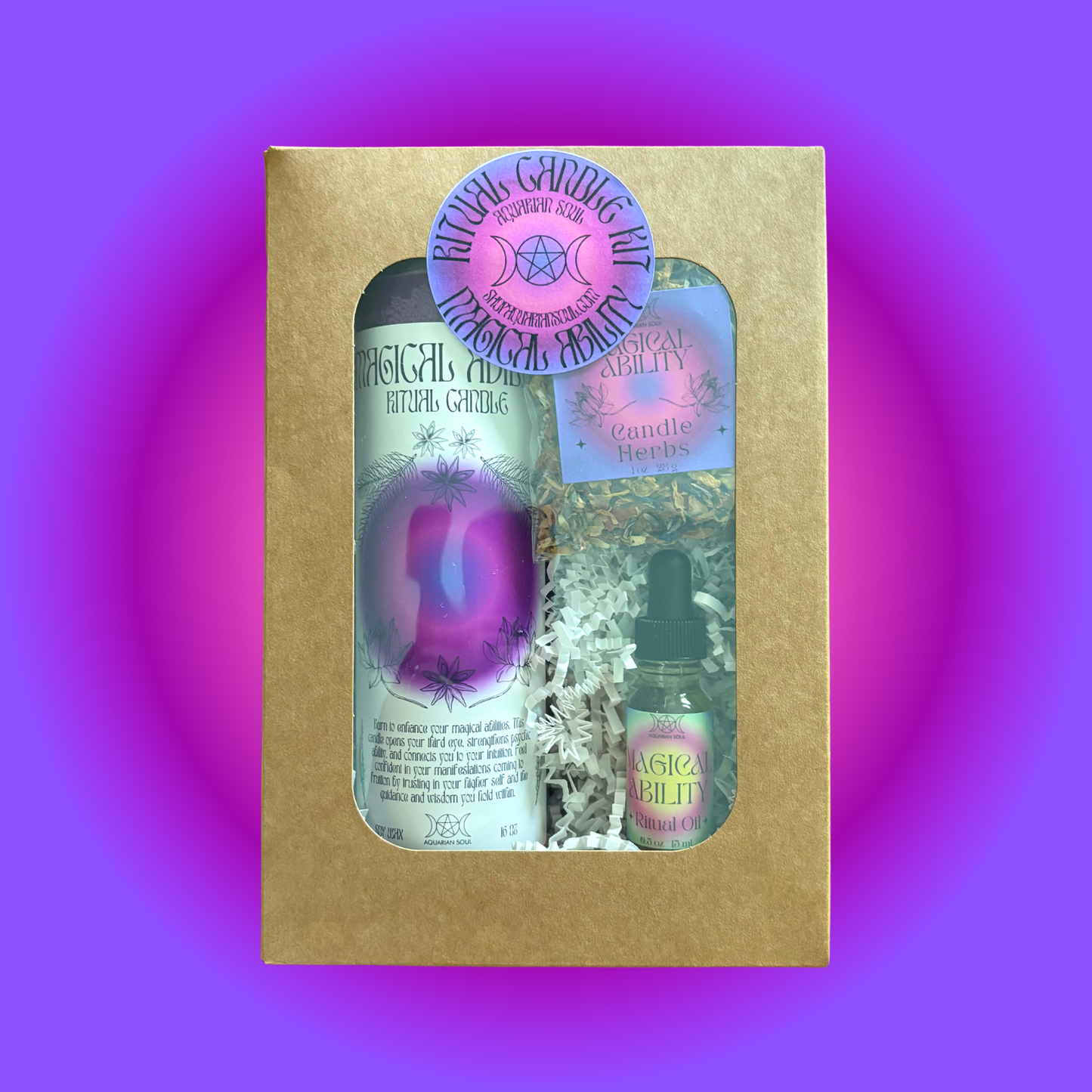 Magical Ability 7 Day Ritual Candle Dressing Kit