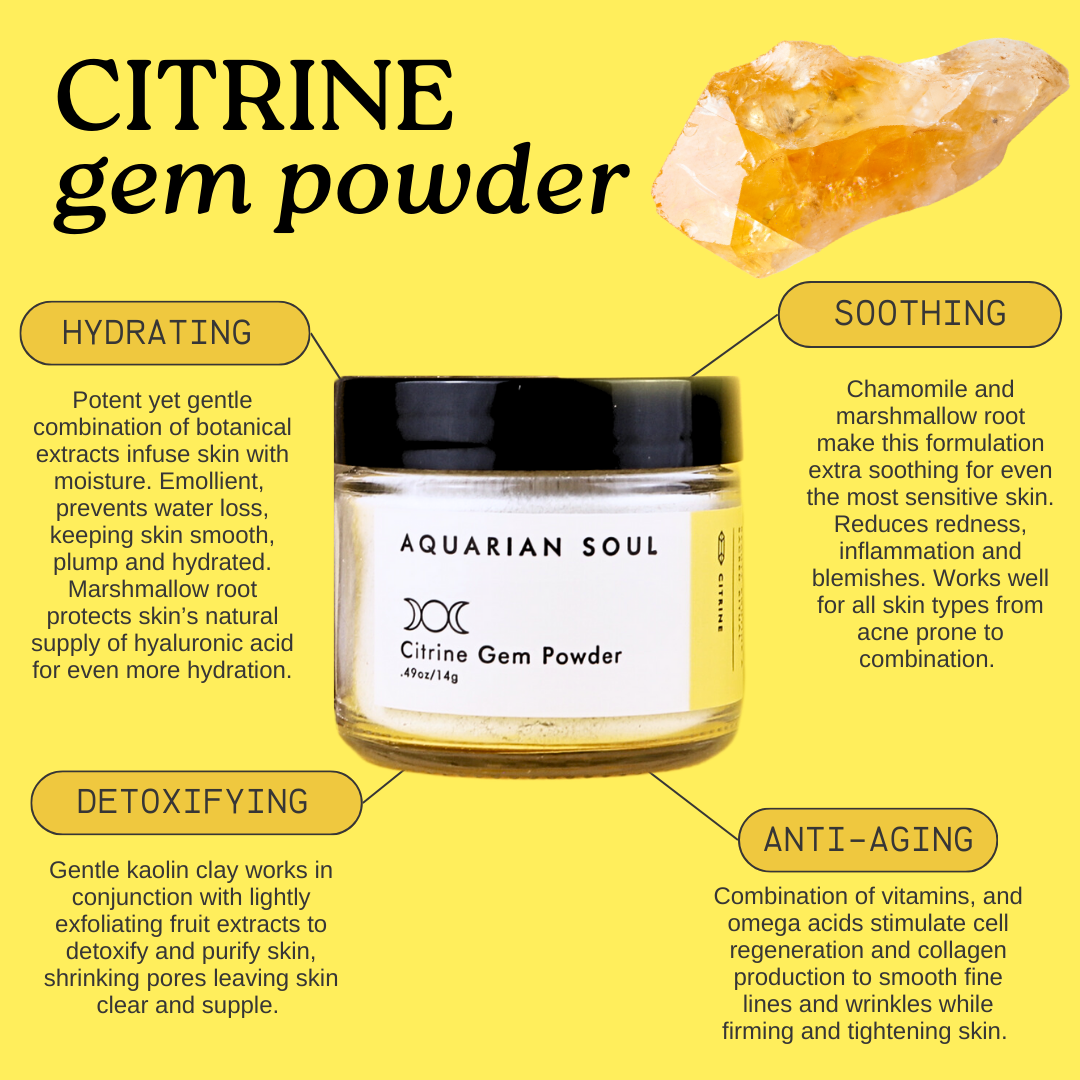 Citrine Gem Powder Clay Mask