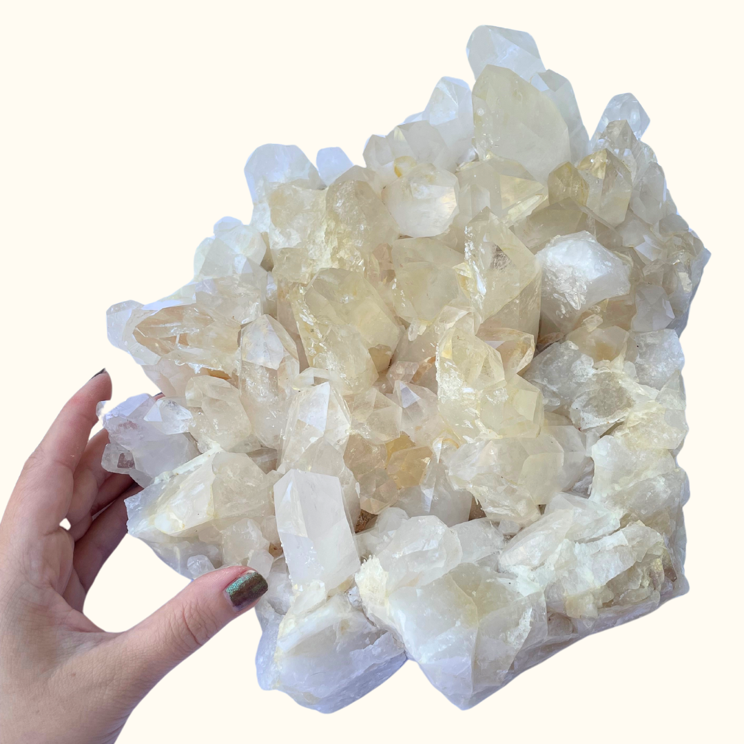 Quartz Cluster Large Orange