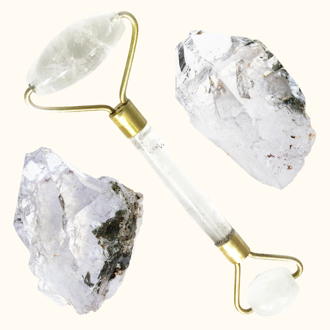 Clear Quartz Gemstone Facial Roller