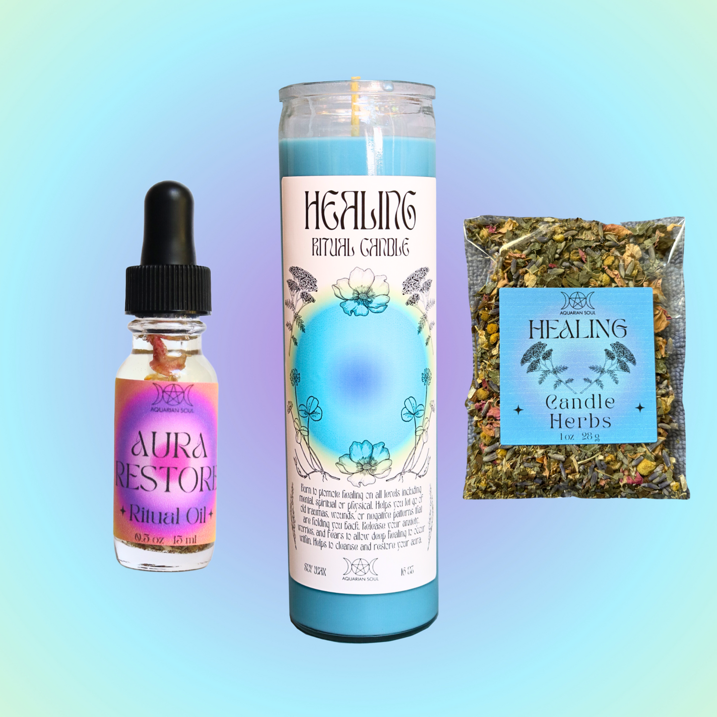 Healing 7 Day Ritual Candle Dressing Kit