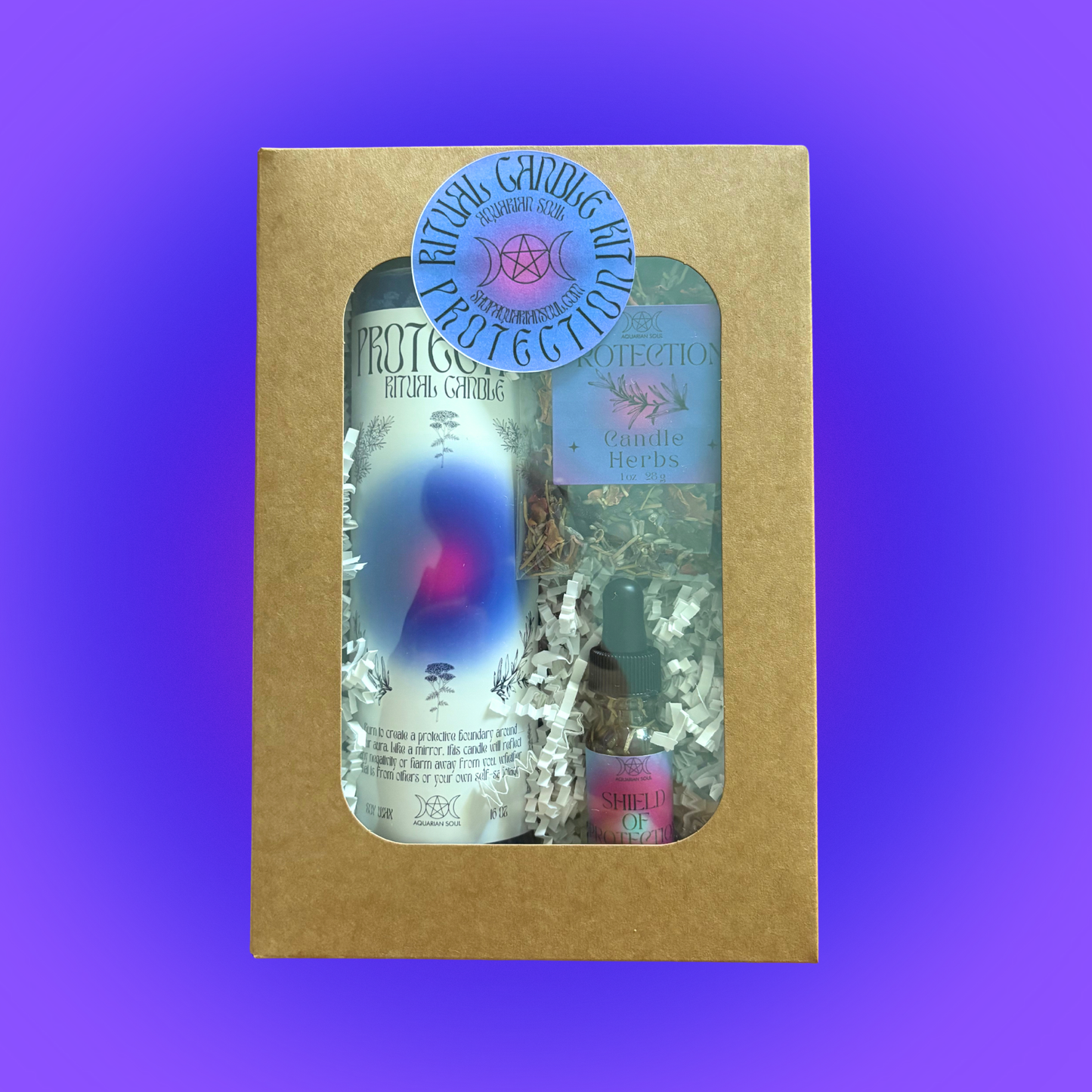 Protection 7 Day Ritual Candle Dressing Kit