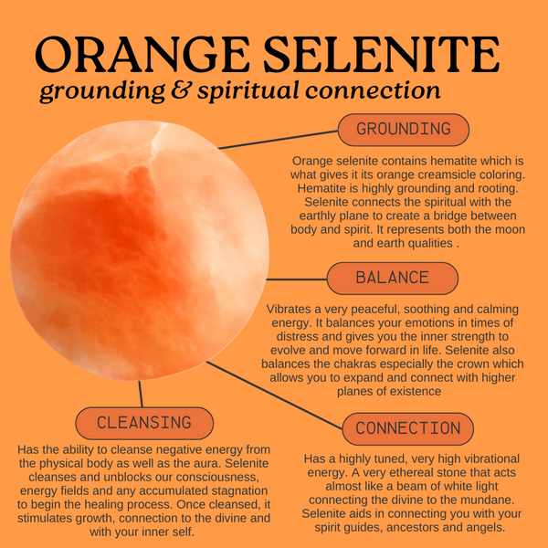 Orange Selenite Orbs
