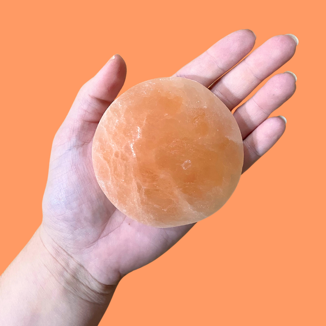 Orange Selenite Orbs